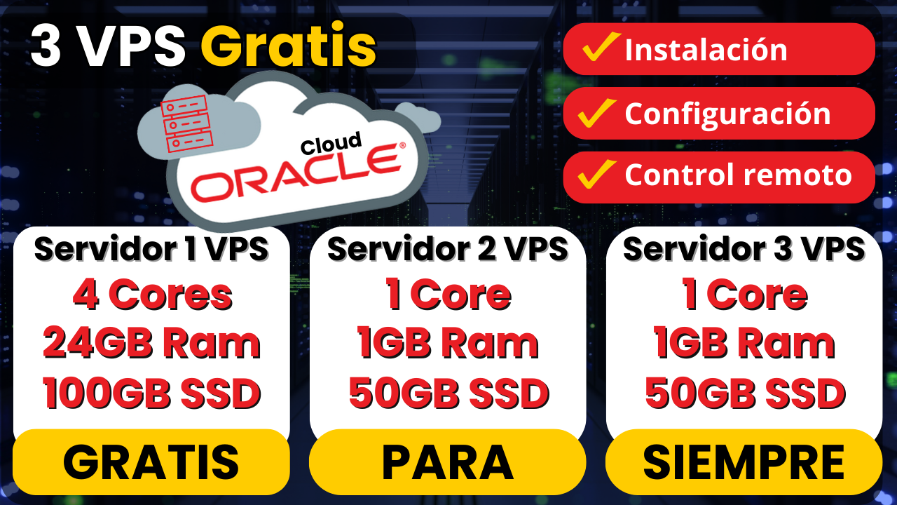 Cómo Conseguir 3 Servidores VPS GRATIS para SIEMPRE en Oracle Cloud
