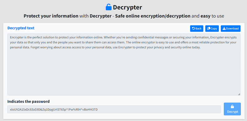 Encrypter and Decrypter - Secure and Easy-to-Use Online Encryption/Decryption